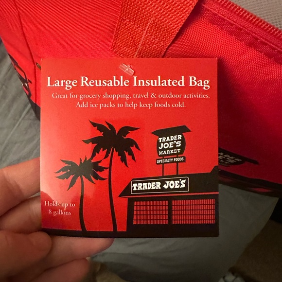 Red Trader Joe’s Insulated Bag NWT - Picture 5 of 5